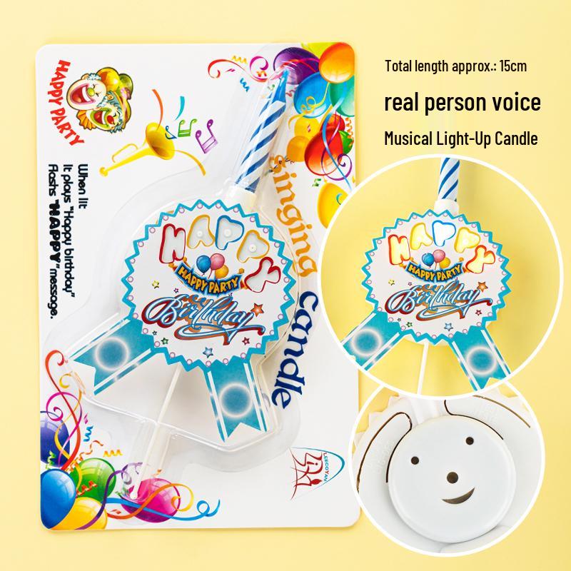Surprise Music Singing Cake Candles with Candy Confetti Fountain for Birthday Parties