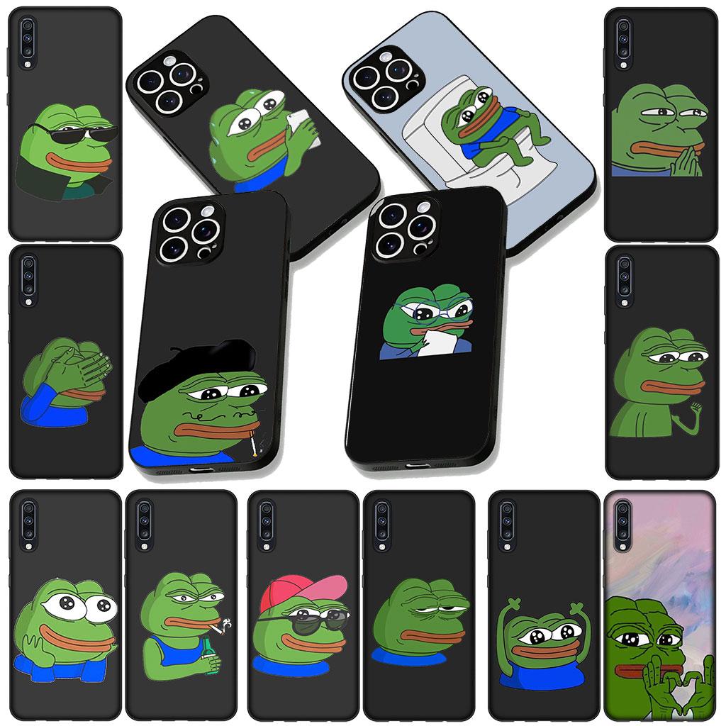 Sad Frog Pepe Funny Casing Phone Cover for Samsung Galaxy A05 A06 A14 A50 A51 A52 A12 A13 A23 A70 A07 A25 A26 M53 A56 Soft Case