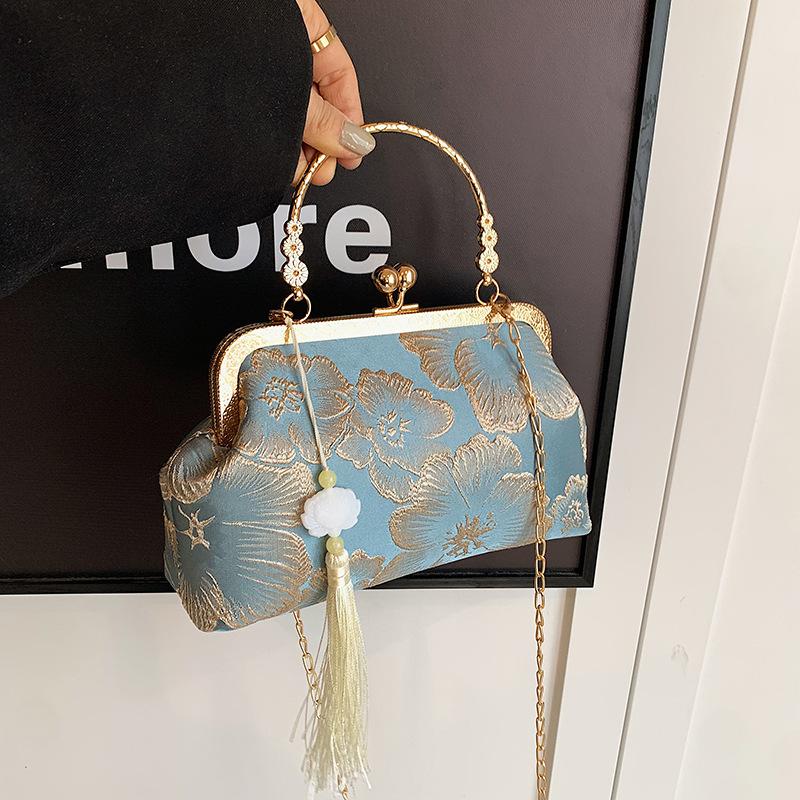 Chinese-style Elegant and Grand Patterned Handbag, High-end and Sophisticated Evening Bag