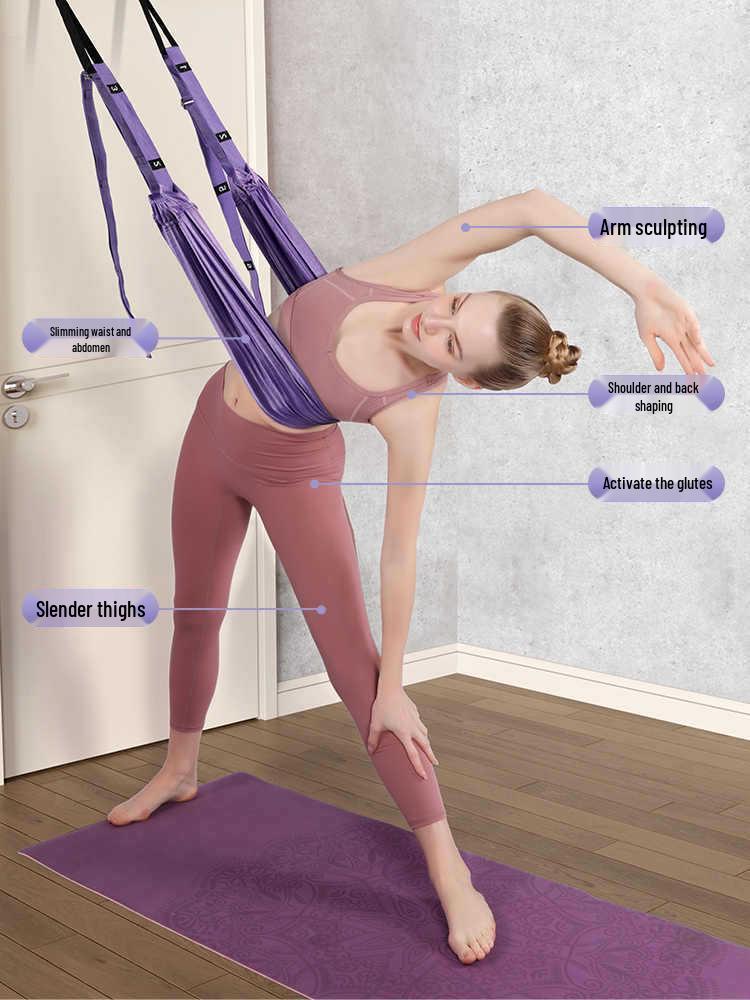 Aerial Yoga Backbend Trainer: Shoulder & Back Opening Resistance Band for Door Hanging