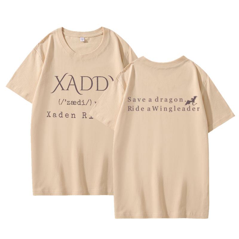 

Футболка Xaddy Футболка Xaden Четверте Крило Чоловіки Жінки Футболка з коротким рукавом Чоловічий Одяг Футболки Дихаюча Бавовна Вуличний Стиль 2XL