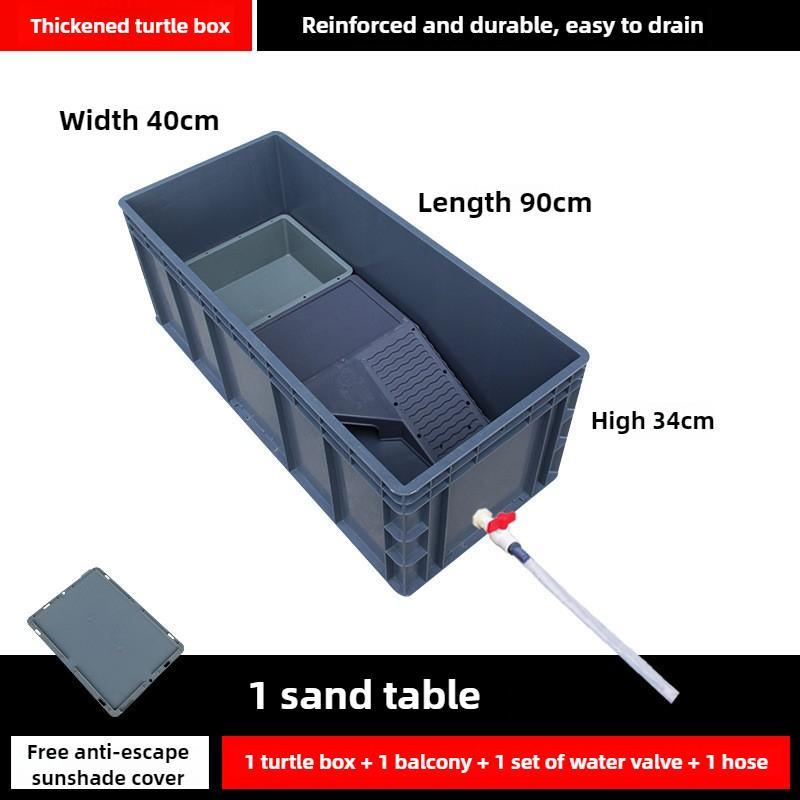 Large Turtle Tank Aquarium Long Length Turtle Box Big Thickened Drainage Turtles Terrarium House Pool Water Platform Reptiles