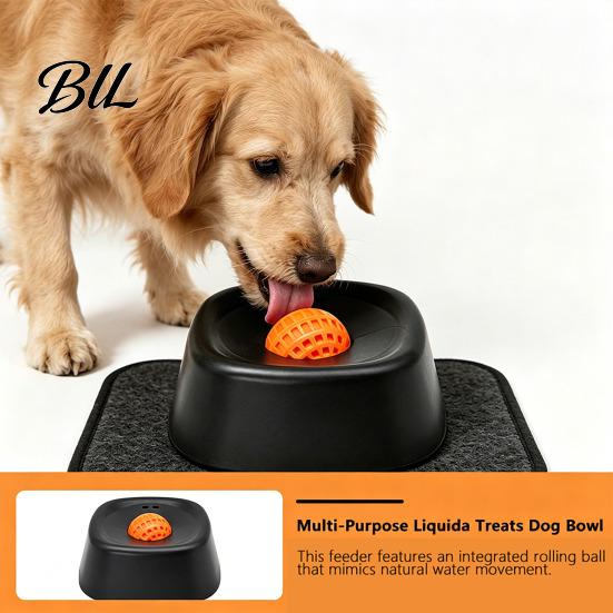 Slow Feeder Dog Bowl Licking Ball Semi-Liquid Foods Anti-Splashing Food Grade Silicone Pet Feeding Food-Grade Lick Mat Alternative