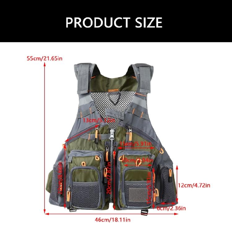 Gilet Multifunzione per la Pesca a Mosca Accessori da Pesca Attrezzatura per la Pesca alla Trota Gilet Regolabile Multi Tasche Giubbotti per Uomo
