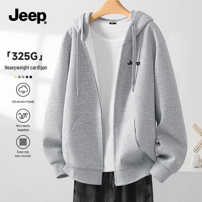 JEEP Men's Hooded Cardigan & Fleece-Lined Crewneck Sweatshirts