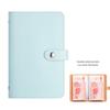 Cash Saving Binder Imitation Leather Clear PVC Pockets Tear-resistant Cash Holder for Bills Receipts Compact Money Organizer for Home Office Use