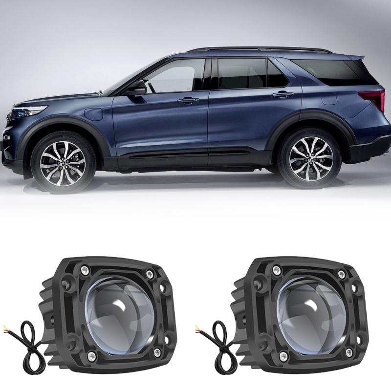 Powerful LED Double Color Fog Light Lamp Bulbs for Car Easy to Install Waterproof Long Distance Drivers Foggy Rainy Days