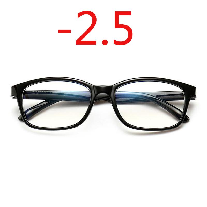 -1.0 -1.25 -1.50 -1.75 -2.0 -2.5 -3.0 To -4.0 Finished Myopia Glasses Women Men Short Sight Eyewear Black Blue Red Frame