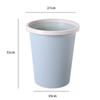 Haisidike Lidless Plastic Round Trash Can, 6-Pack