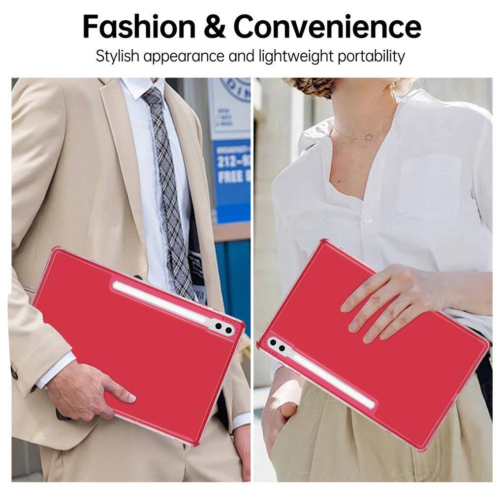 Für Samsung Galaxy Tab S9 Ultra/S8 Ultra Klare Hülle 3 in 1 PC+TPU Stoßfeste Tablet-Hülle