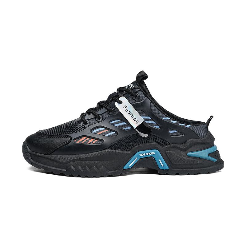 

Новые полутапочки мужские сетчатые туфли летние модные тенденции уличная дышащая повседневная обувь белые кроссовки без застежек для студентов 43