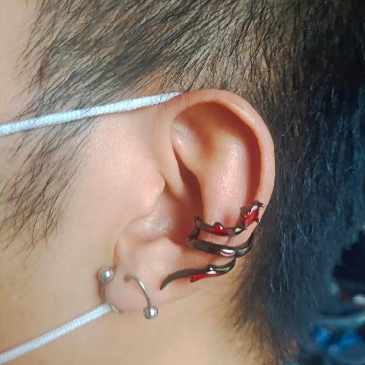 Cartoon Magischer König Ohrknochen-Clip-Ohrringe für Männer Frauen