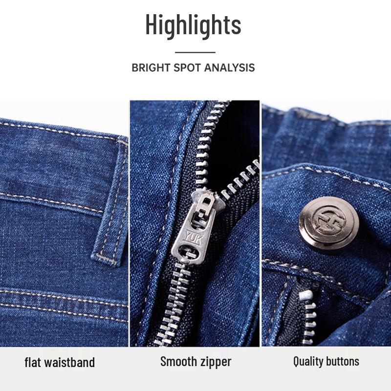 Romon Men's Thickened Casual Straight-Leg Denim Jeans WL386H