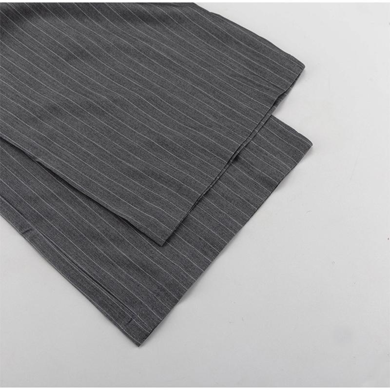 Retro Striped Casual Wide Leg Pants Spring and Summer Women's Fashion Commuting Versatile High Waist Loose Straight Leg Pants