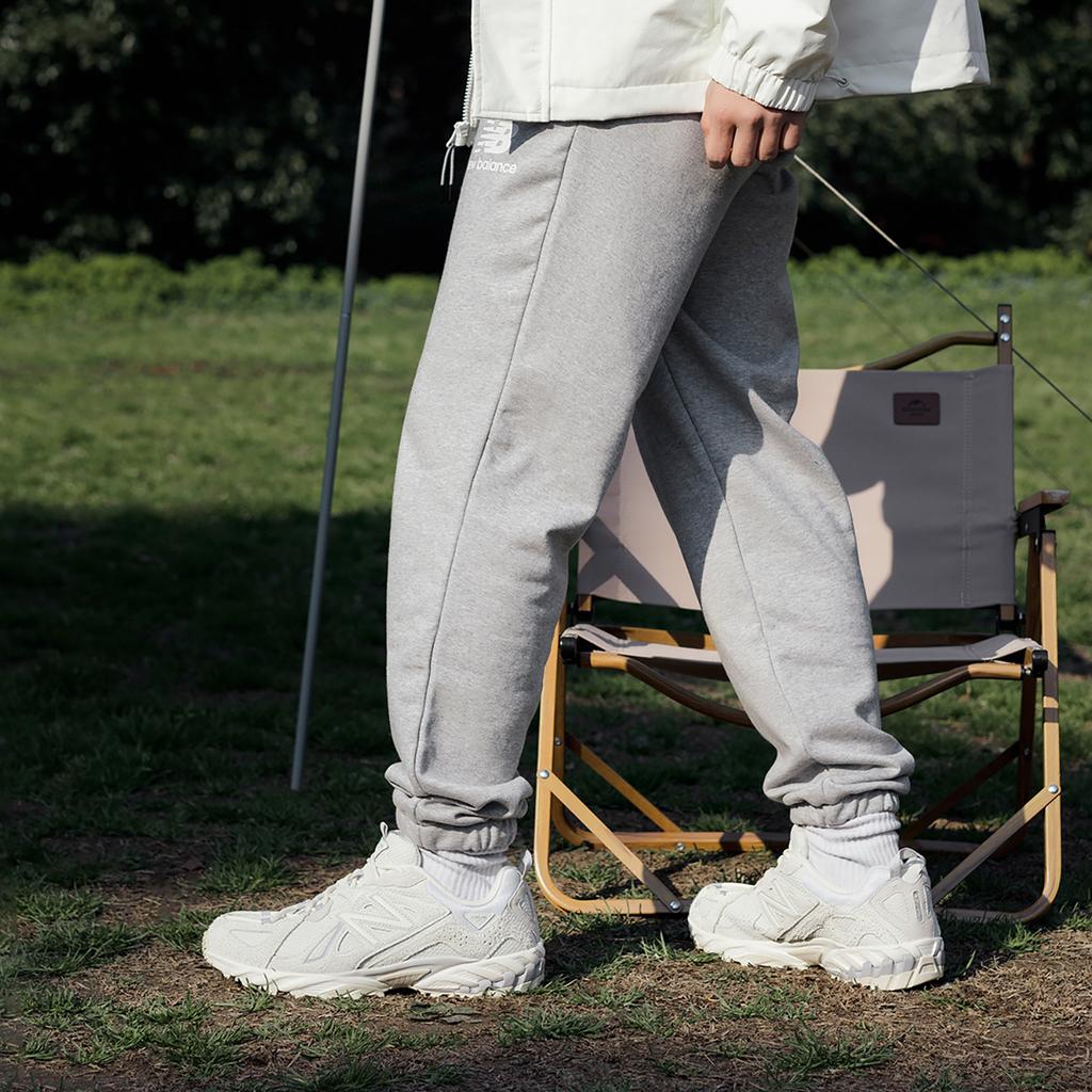 New Balance Knitted Sweatpants Men's Light Gray Moderate Cuffed Pants AMP31539-AG