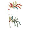 Brooch Retro Style Phoenix Design Lapel Pin with Faux Pearl Tassel Sweaters Collars Hats Bags Coats Scarves Badge Outfit Accessory