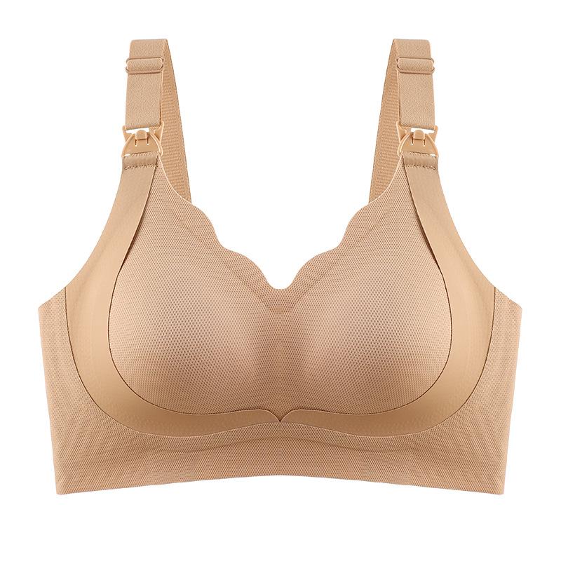 Women s Large Seamless Push-Up Nursing Bra: Breathable Tube Top with Soft Side Support for Maternity & Postpartum 3XL