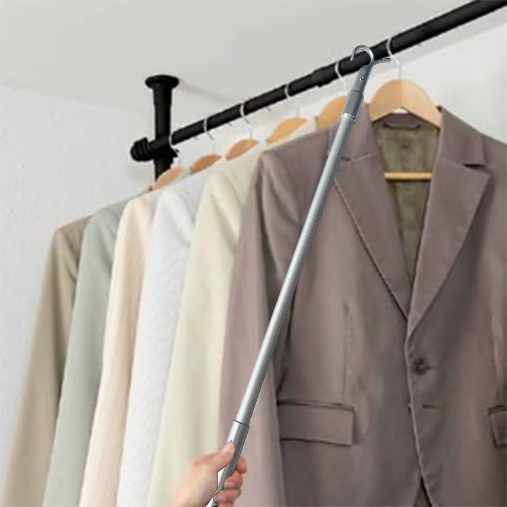 Curtain Pull Rod 33-60cm Telescopic Rod Roof For Window Opener Pole Aluminum Alloy Telescopic Rotating Rod Curtain Accessories