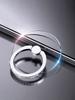 1piece Clear Decor Rhinestone Phone Ring Holder, Round Finger Ring Bracket Metal Finger Ring Buckle 360 Degrees