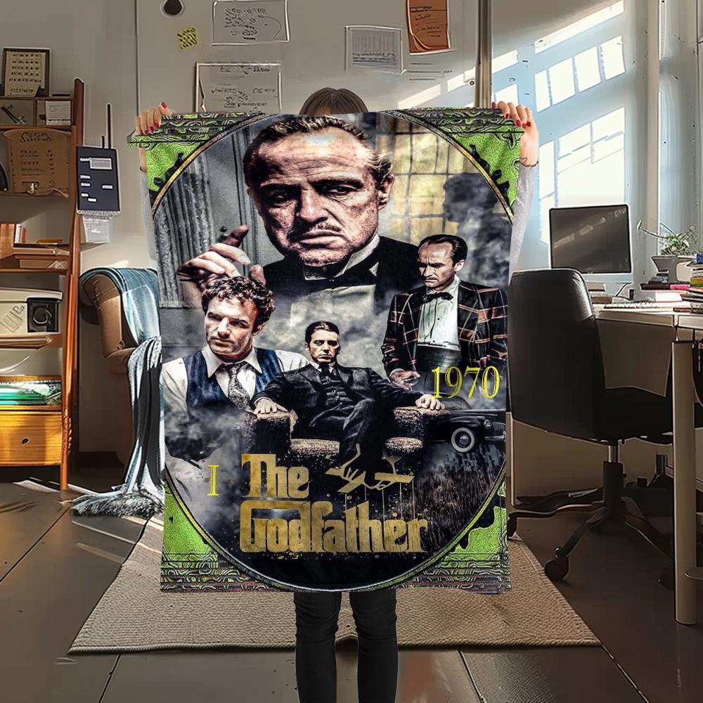 1 st The Godfather-tryck Flanellduk, Högkvalitativ Bekväm för Alla Årstider, Heminredning, Värme och Komfort, Perfekt för Gåvor