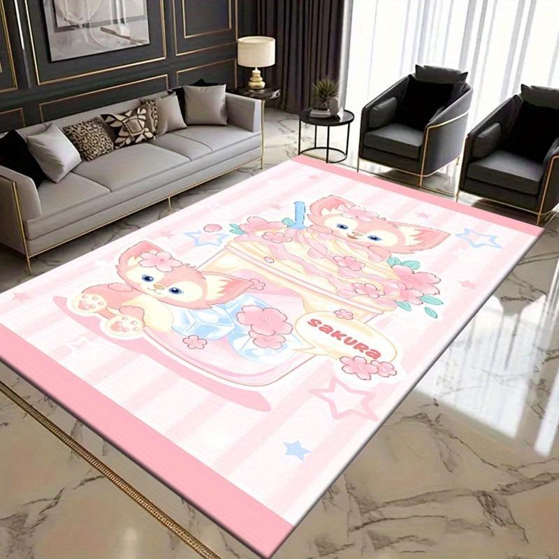 

1pc LinaBell Themed Area Rug, Non-Slip Door Mat for Home Entrance, Bedroom, Bathroom, Anti-Slip Floor Mat 60cm by 90cm
