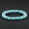 Blue Beaded Bracelet Charm Natural Stone Crystal Septa Stretch Women Bracelets & Bangles Fashion Yoga Jewelry Couple Gifts
