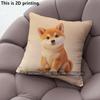 Cute Shiba Inu Dog Print Throw Pillow Covers Pattern Cushion Cover Suitable For Sofa Bedroom Car Pillow Cover