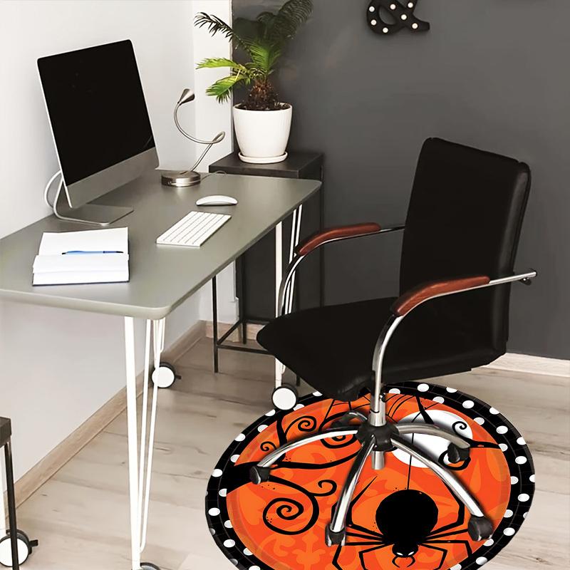 

1pc Office Carpet Chair Mats Halloween Spider Web Perfect for Decorating Office Chairs, Living Rooms, Or Bedrooms.YDT008 80cm by 80cm