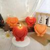 Hand Holding Heart Candle Mold 3D Heart Shape Candle Silicone Mold DIY Soap Mold