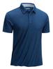 TACVASEN Polo Dark Short for Outdoor and Men's Shirt, Blue, Medium, Sweat-Wicking, Sleeve, Casual, Activities, Hiking, Golf, Business, Tennis.
