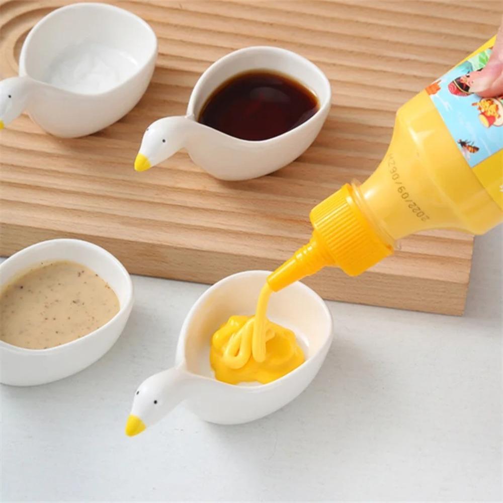 4PCS Cartoon Sauce Dishes 3D Salad Dipping Dish Cute Vinegar Dish  Hot Pot Dipping
