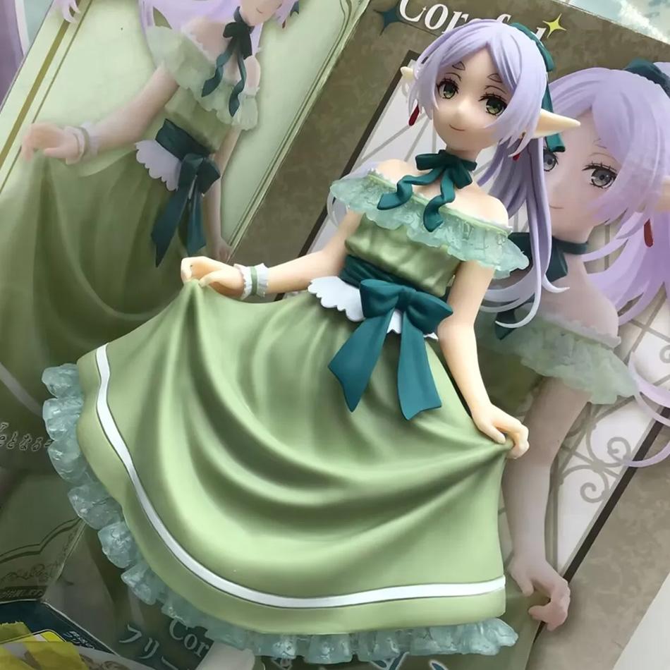 Frieren Beyond Journey'S End Action Figure Green Dress Evening Dress Pvc Figure Collection Anime Collectible For Anime Model