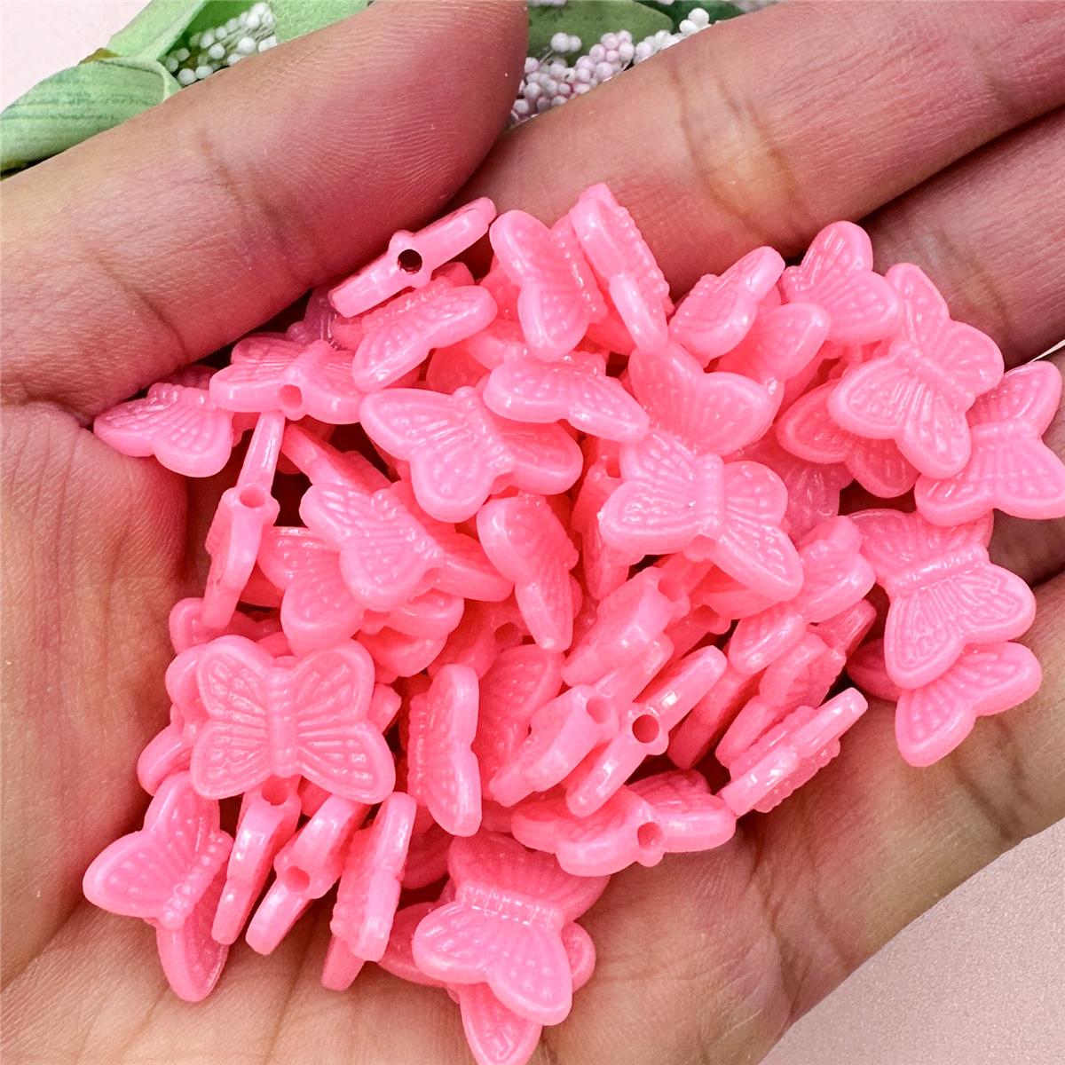 

100 шт. модные 10,8*12,4 мм акриловые свободные бусины ювелирные аксессуары DIY бабочка браслеты серьги изготовление ювелирных изделий ожерелье розы красного