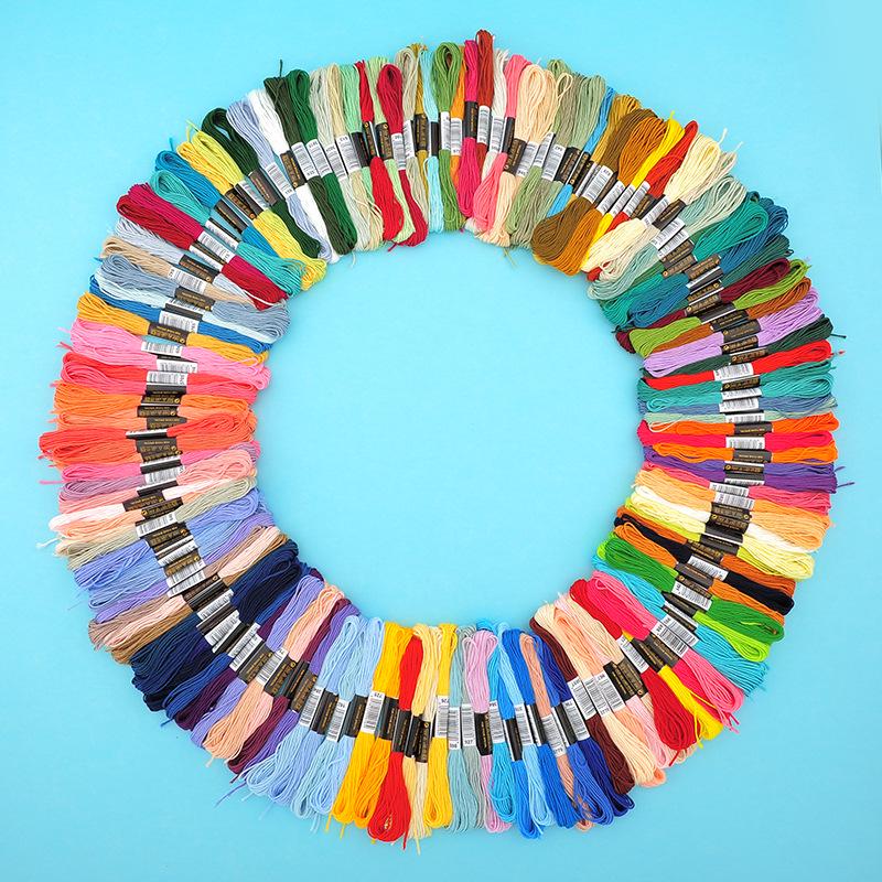 Сделанные вручную нитки для вышивания: 50, 100, 150, 447 Фиксированных цветов для вышивки крестом и ткачества