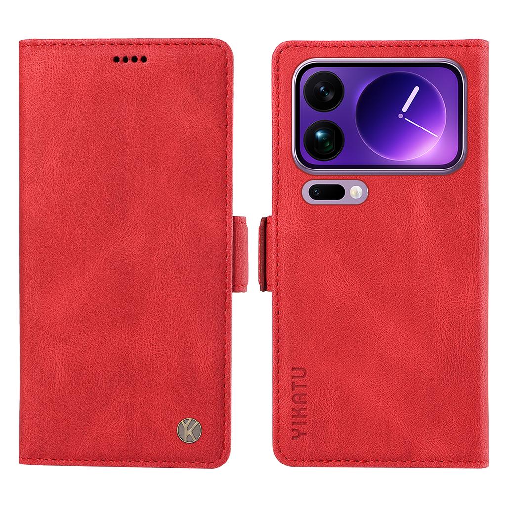 For Xiaomi 17 Pro Max Leather Case YIKATU YK-005 Skin-touch Feeling Wallet Phone Cover