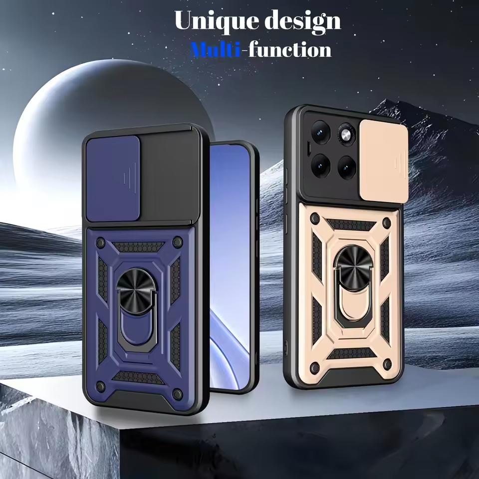 Magnetic Funda for Motorola Moto Edge 70 60 Fusion 60 Pro Phone Case Slide Camera Lens Ring Stand Holder Shockproof Cover Capa
