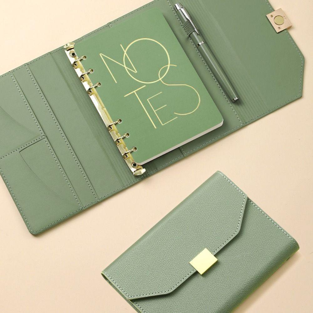 Caderno Fichário A6/A5 Capa de Couro Caderno Diário de Viagem Caderno Vintage Recarregável