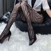 Style Fishnet Stockings Women Striped High Waist Fishnet Tights Summer Fishnet Hollow Floral Thigh High Pantyhose