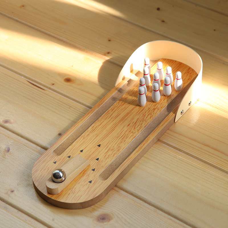 Toys Table Top Mini Bowling Game Set Office Desk Stress Relievers For Adults Teens Anxiety ADHD Fidget Gifts Boys Girls