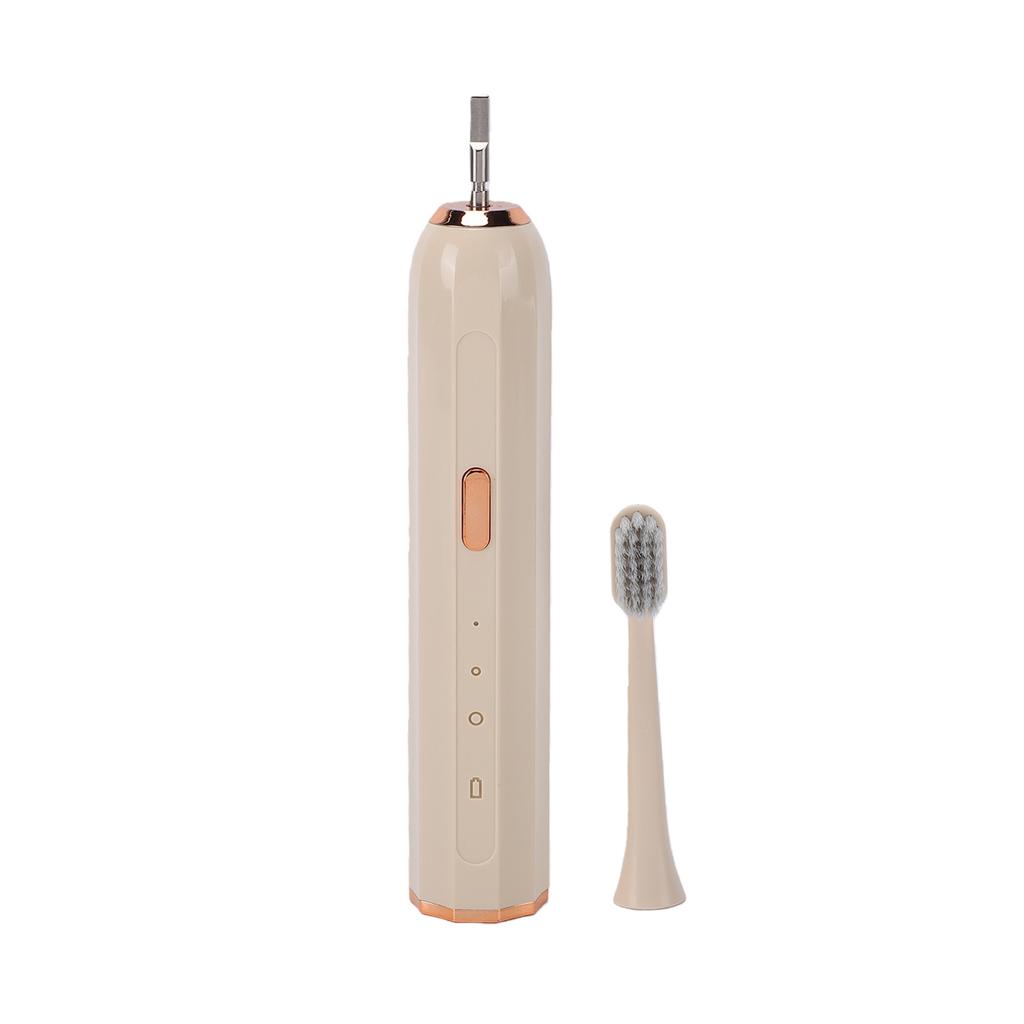 Electric Toothbrush for Adult Water Proof USB Rechargeable Automatic Electronic Toothbrush with 3 Modes Khaki