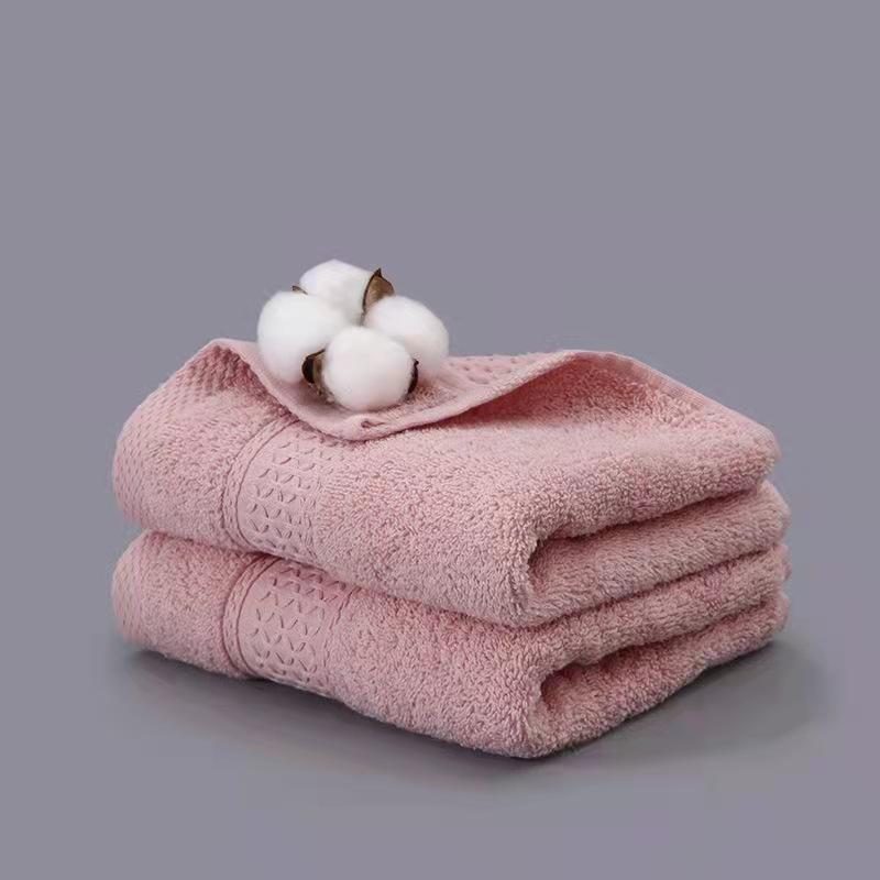 Towel cotton grid satin file household pure cotton plain face towel combed long-staple cotton towel supply