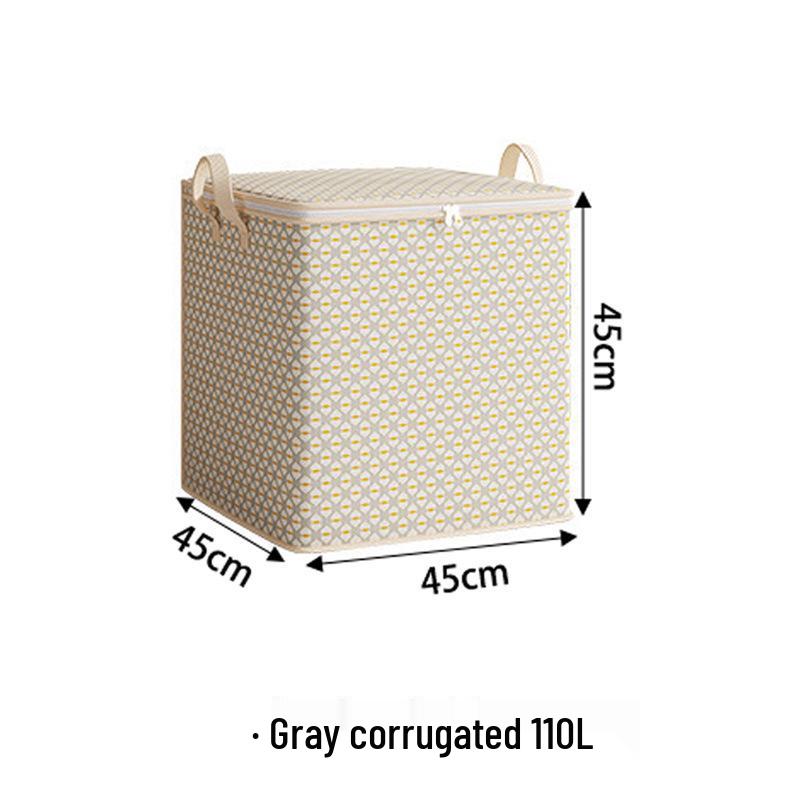 Large Gray Wave Pattern Bedroom Storage Bag for Clothes