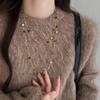 Autumn And Winter Long Tiger Eye Stone Pearl Beads Long Sweater Chain For Women'S Popular Necklace  Jewelry Accessories