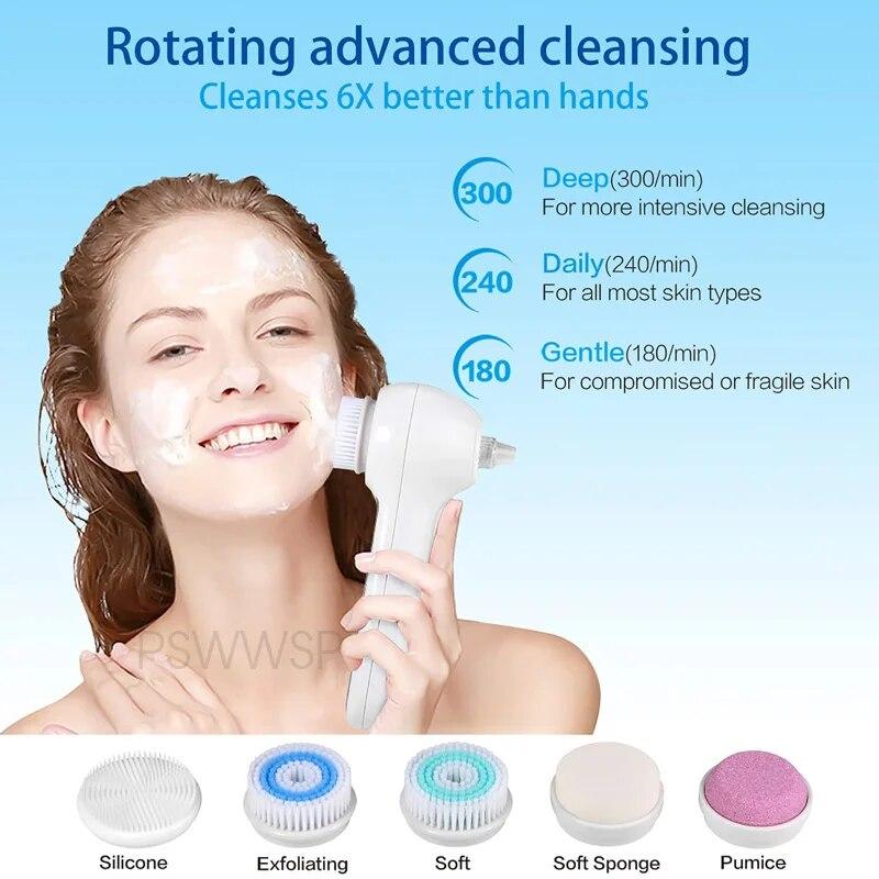 Electric Facial Cleansing Brush Blackhead Remover Pore Vacuum Cleaner Deep Cleaning Face Care Black Head Removal Machine
