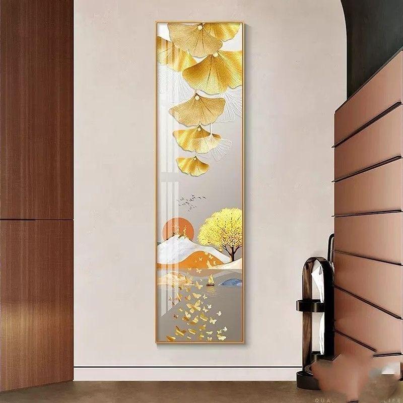 Slim Vertical Self-Adhesive Mural: Elegant Decorative Sticker for Entrance Hall or Corridor