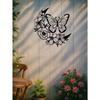 Vintage Metal Wall Art Butterfly Moon Phase Decor Waterproof Rustproof Indoor Outdoor Hanging Living Room Garden Halloween Thanksgiving Gift Farmhouse