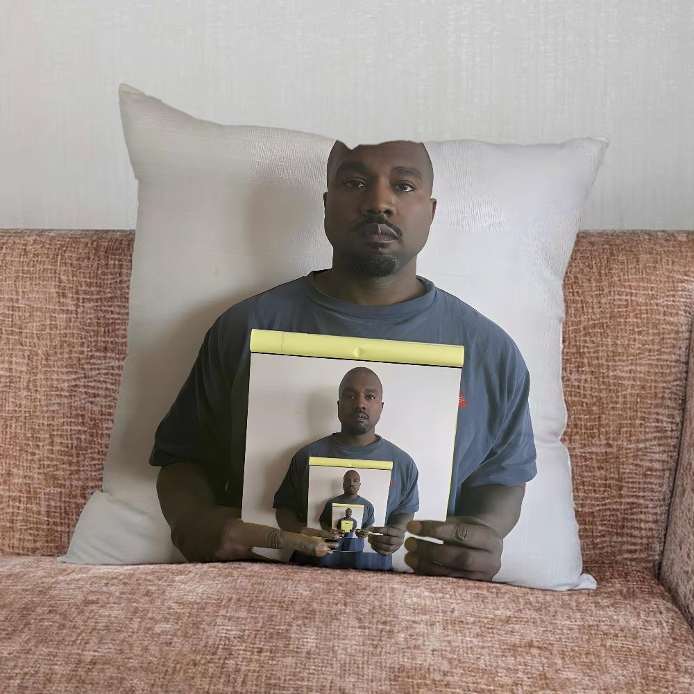 

K-Kanye West YE Funny Pillow Case For Home Bedroom Car Office Decoration Living Room Sofa Cushion Cover Suitable 16x16Inch