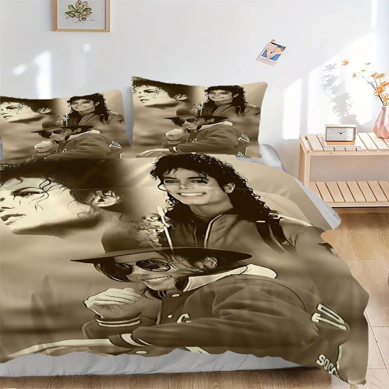 Michael Jackson'S Legacy Print 3Pcs Bedding Setduvet Cover With 2 Bedropillowcase Home Birthday Gift
