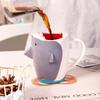 13,5 oz Lustige Hai Keramik Kaffeetasse, Niedliche Grau Weiße Cartoon Handgefertigte Figur Teetasse Neuheit Kaffeetasse mit Henkel für Feiertags- Geburtstagsgeschenke
