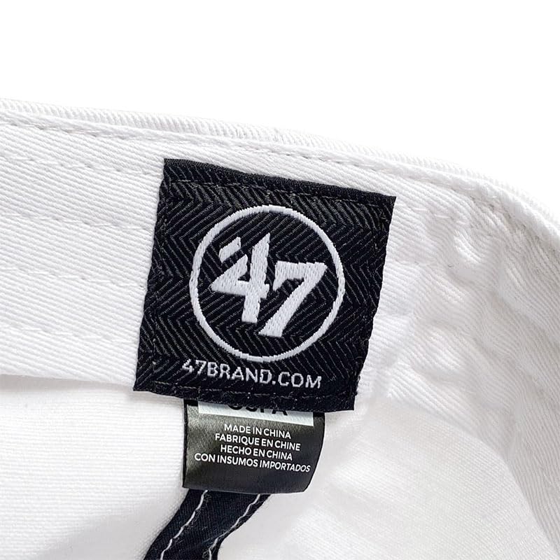 Forty Seven Yankees Cleanup Baseball Cap for Men and Women with White (White Logo)